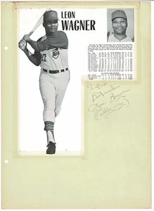 Leon Wagner signed autographed album page! AMCo COA! 8570 - Picture 1 of 1