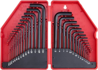 30 Piece Set of High-grade Chrome Vanadium Steel Hex Wrench Inch Metric - Image 1 of 4