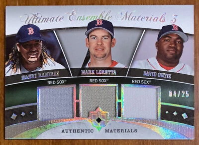 David ORTIZ Manny RAMIREZ 2006 Ultimate Collection Ensemble Triple Relic 4/25 - Image 1 of 2