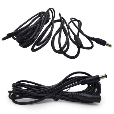 18AWG DC Power connector Jack Adapter Extension Cord 5.5x2.1mm Female to Male - Image 1 of 4