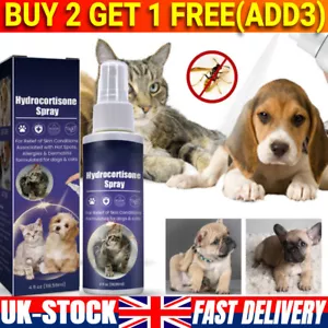 More details for hydrocortisone spray pet anti itching spray for dogs and cats uk new
