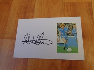 GENUINE SIGNED IAN WALLACE COVENTRY CITY WHITE INDEX CARD 6X4" + PHOTO