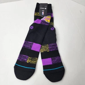 Stance NBA Cryptic Collection Crew Socks - Los Angeles Lakers Sz LRG Men 9-13 - Picture 1 of 9