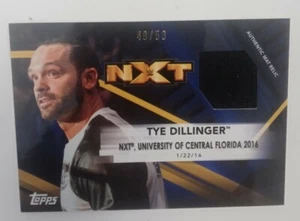 Topps NXT Tye Dillinger autentico evento usato tappetino reliquia carta 49/50 2017 - Foto 1 di 2