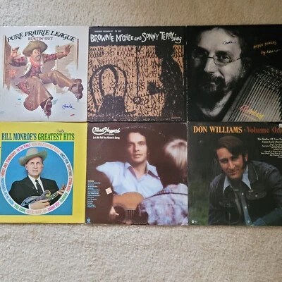 Country Music Vinyl Record LP Lot of 6 Southern Rock Blues Folk Bluegrass - Imagem 1 de 4