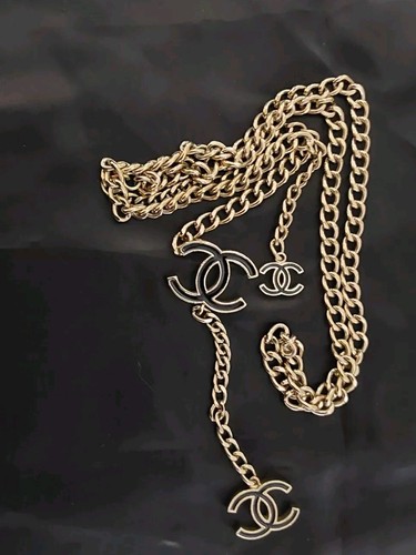 COLLANA CHANEL COLOR ORO E NERO CC E CHANEL TIMBRATO MADE IN FRANCE