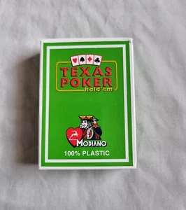 Texas Poker Hold'em Light Green Playing Cards Modiano Jumbo Index 2 - New - Picture 1 of 4