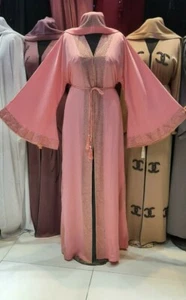 Dubai High Quality Open Abaya/Kimono/Kaftan Muslim Womens Long Maxi Dress NWT - Picture 1 of 1