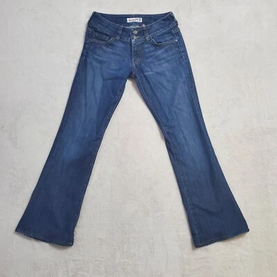 Pantalones de mezclilla Red Engine Firebell para mujer 27 azules tiro bajo corte boot lavado medio hechos en EE. UU. Foto 1 de 4