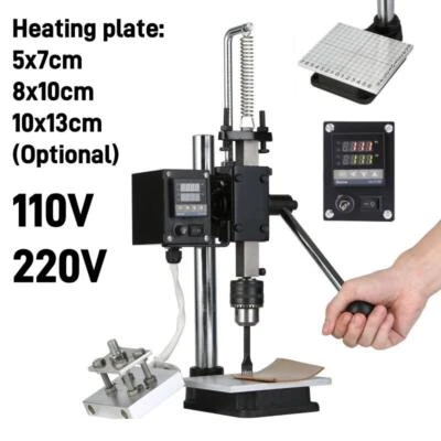 110/220V 500W DIY Manual Electric Heat Embossing Machine Press Hot Foil Stamping - Image 1 of 4