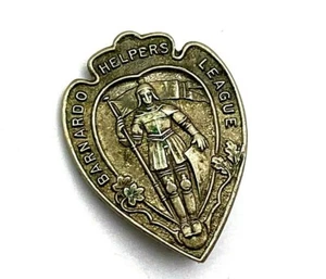OLD VINTAGE BARNARDO HELPERS LEAGUE - FOR GOD AND COUNTRY - PIN BADGE 1940' - Picture 1 of 10