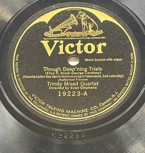 LATTER DAY SAINTS TRINITY MIXED QUARTET-THROUGH DEEP TRIALS / OUR MOUNTAIN HOME - Picture 1 of 6