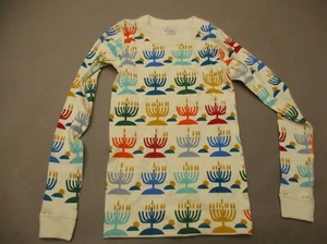 Hanna Andersson Size 8 Girls Multicolor 100% Organic Cotton Knit Pajama Top 769 - Picture 1 of 7