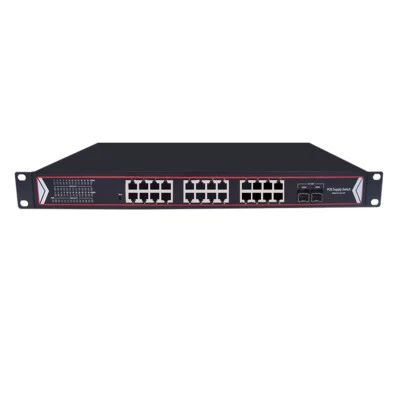 24 Port PoE Ethernet Switch Gigbit 2x SFP 400W 802.3af for Network IP Camera NVR - Image 1 of 4