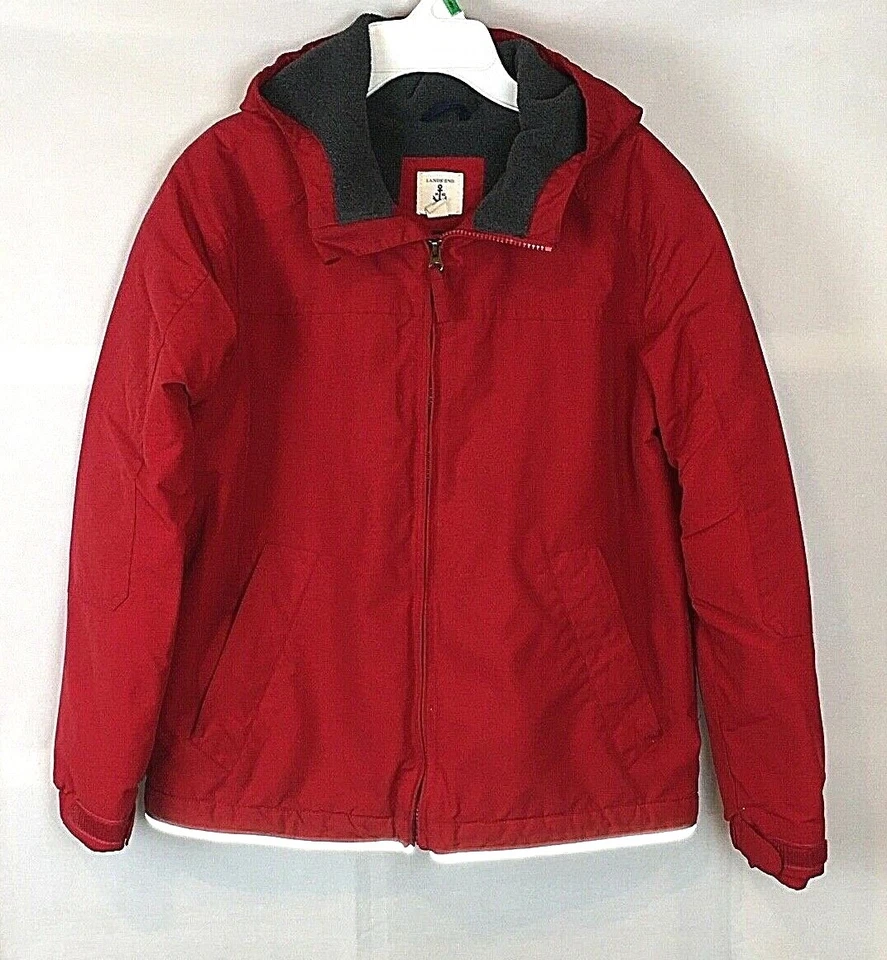 Lands' End Boy's Or Girl's Youth Kid's Red Winter Jacket Coat Size M 10/12  - Image 1 of 4