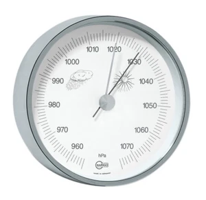 Barigo Barometer mit Standfuß Messing vernickelt Home 85mm - Bild 1 von 2