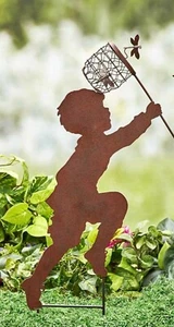 Metall Junge Hof Pfahl Jagd Libelle Brandneu - Bild 1 von 2