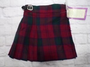 NEW Highland Home Industries Girls Kilt Skirt Size 2 Yrs Scottish Wool Lindsay
