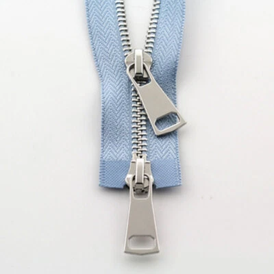 1PC Metal Zipper Open Ended Double Slider Zip Two-Way Zip DIY Jacket Coat Sewing - Image 1 of 4