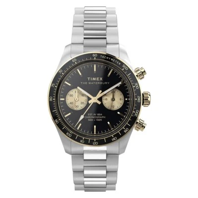 Timex Waterbury Heritage Chronograph Stainless Steel 39mm Watch TW2Y24000 — 第 1/4 张图片