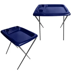 Brink House Folding TV Tray Table Set of 2 Flag Blue 17 x 22 x 26 inches Port... - Picture 1 of 5