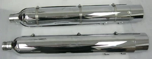 Harley-Davidson 09-10 CVO Chrome Mufflers & CVO Caps 64768-09 64769-07 64993-07 - Picture 1 of 11
