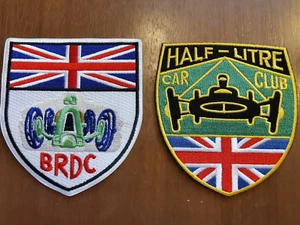 2 XL BRDC Half Litre Car Club British Racing Driver Club Patch Oldtimer Retro - Picture 1 of 1