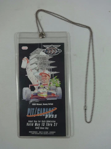 2000 Indianapolis 500 IMS Pit & Garage Pass Lanyard & Credential Ticket Holder Cover