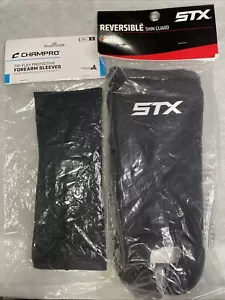 STX Field Hockey Shin Guards & Champro Tri Flex Protective Forearm Sleeves - Picture 1 of 1