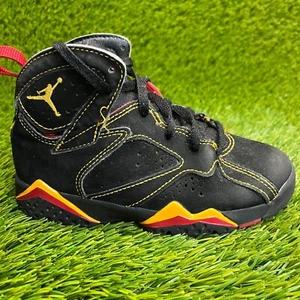 Nike Air Jordan 7 Retro Citrus Boys Size 11C Black Basketball Shoes Sneakers - Picture 1 of 11