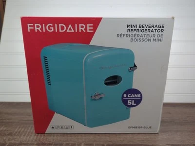 Frigidaire Retro Mini Personal Fridge Cooler up to 9 Cans 5-liters Blue EFMIS197 - Image 1 of 4
