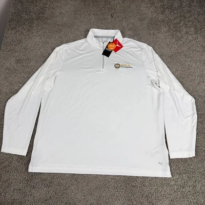 Puma Golf Shirt Mens Extra Large White PGA North Florida You V Protection 50+ - Image 1 of 4