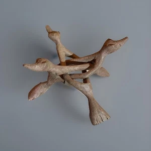 Unique 3-Legged Interlocking Wood Display Stand - Plant or Bowl Holder - Picture 1 of 3