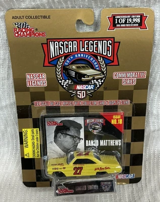 Racing Champions NASCAR Legends, Issue 18, Banjo Matthews #27, 1:64 Diecast NEW! - Image 1 of 4