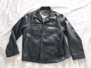 Modern Linea Uomo Black Leather Jacket Large - Picture 1 of 9