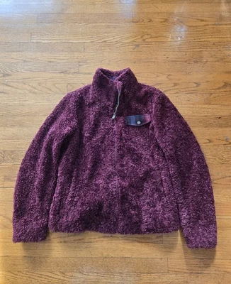 Chaqueta de peluche Pendleton para mujer mezcla de lana borgoña talla pequeña Foto 1 de 4