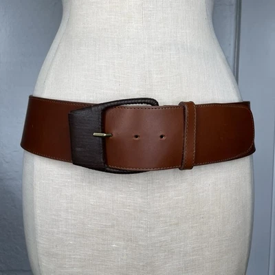 Cinturón Banana Republic Ancho Cuero Italiano Marrón Talla M, Hecho en EE. UU., Boho Foto 1 de 4