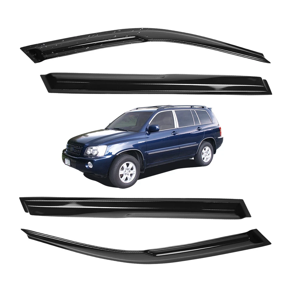 Visera de ventana lateral ventilación protector de lluvia deflector para Toyota Highlander 2001-2007 Ş Foto 1 de 4