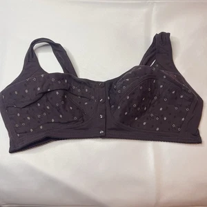 Daisy BH Größe 4XL Frontverschluss ohne Bügel vollflächig atmungsaktiv pflaume - Bild 1 von 4