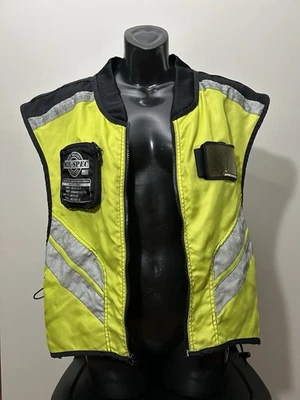 ICON Yellow Mil-Spec Safety Vest Motorcycle Neon Reflective Regular Size - Image 1 of 4