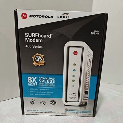 Motorola Arris SurfBoard Model SB6141 - DOCSIS 3.0 Cable Modem New Pre Owned - Image 1 of 4