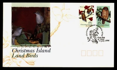 DR WHO 1996 CHRISTMAS ISLAND AUSTRALIA FDC LAND BIRD CACHET COMBO R16313 - Image 1 of 2