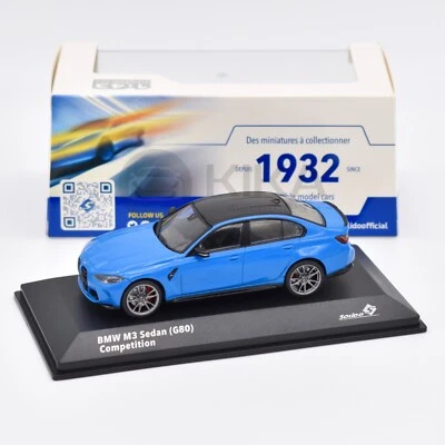 BMW M3 G80 Bleu Santorin 2023 SOLIDO 1/43 S4315302 - Photo 1/4