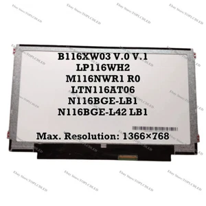 B116XW03 V.0 V.1 LP116WH2 M116NWR1 R0 LTN116AT06 N116BGE-LB1 N116BGE-L42 LB1 LCD - Imagen 1 de 1