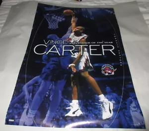 Vintage 1999 Vince Carter  Rookie of the Year Poster Toronto Raptors 23 x 35 - Picture 1 of 10