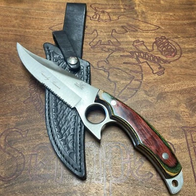 RARE/DISCONTINUED FROST CUTLERY-GRIZZLY SKINNER Fixed Blade Knife W/Sheath🇯🇵 - Image 1 of 4