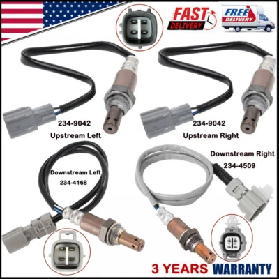 Set of 4 Up+Down Oxygen Sensors For 2004-2006 Toyota Highlander Lexus RX330 3.3L - Image 1 of 4