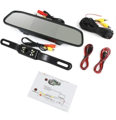 4.3" Car Vehicle Rearview Mirror Monitor Backup Camera and Monitor Kit for Car - Image 1 of 4