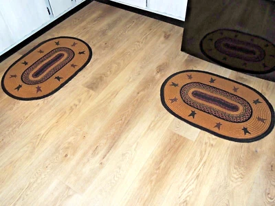 (2) Accent Rugs Colonial Star Jute Country 20x30 Oval Floor Decor, Unused - Image 1 of 4