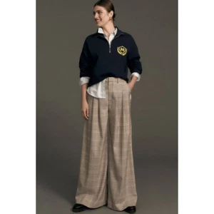 Maeve Anthropologie The Avery Pleated Wide-Leg Trousers Plaid Edition Women's 8 - Picture 1 of 9